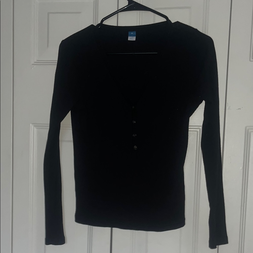 Black Long Sleeve Women's Top